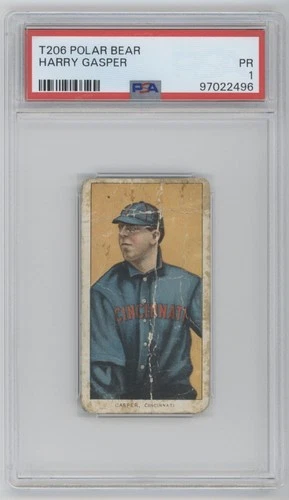 1909-1911 T206 Harry Gasper Polar Bear Back PSA 1