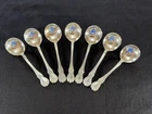 Vintage Towle Old Master Sterling Silver Lot Of 7 Soup Spoons, no monogram