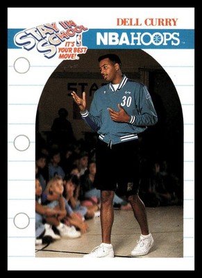 1990-91 NBA Hoops - Stay in School Dell Curry #387