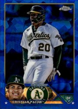 2023 Topps Chrome Sapphire Edition Cristian Pache #296 Oakland Athletics 3H