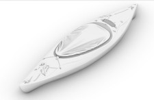 3D Printed 1/72 canoe Unpainted