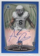 2014 Bowman Rookie Chrome Refractor Blue Border 66/99 Ahmad Dixon #105 Auto 1b0
