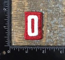 Vintage Number 0 Zero Boy Scouts Troop Pack Sew-On Patch BSA Red/White