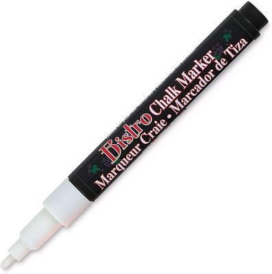 Uchida 480-C-0 Marvy Broad Point Tip Regular Bistro Chalk Marker, White