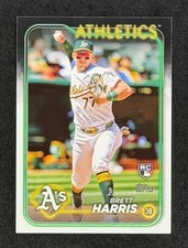 Brett Harris RC Topps Update US199 2024 Athletics Rookie Card