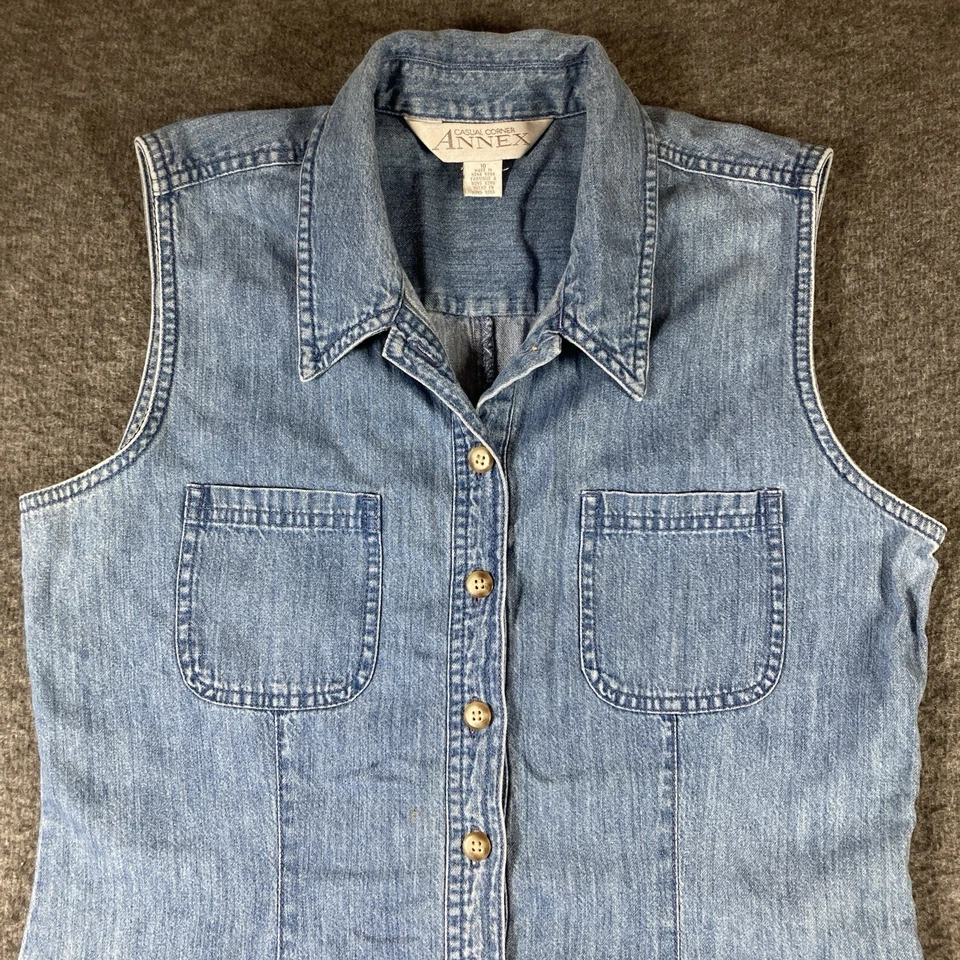 Maxi Vestido Vintage Informal Esquinero Denim Mujer 10 Azul Foto 2 de 4