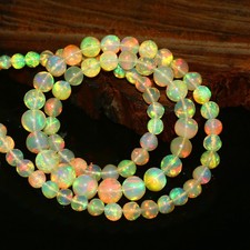 Natural Opal Gemstone Beads Strand Graduated Round Loose Beads 3467