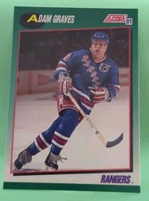 1991-92 Score Rookie and Traded - Adam Graves #44T - New York Rangers 