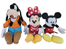 Disney Mickey Mouse Minnie Goofy Plush Set lot Stuffed Toys