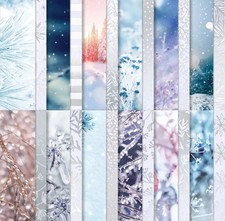 Stampin Up FEELS LIKE FROST DSP 24 SHEETS 6x6 Designer Series Paper Winter Foil 