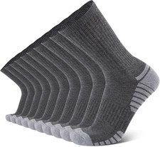 8 Pairs Mens Cushioned Crew Socks Athletic Moisture Wicking 8 Pack Work Socks