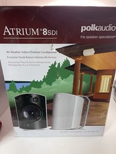 Polk Audio Atrium 8 SDi All-Weather Outdoor Loudspeaker   White   NEW   Each