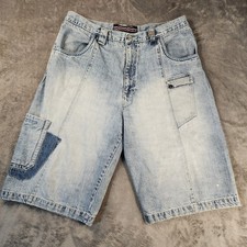 VTG Phat Farm Mens 36 Vintage Baggy Hip Hop Denim Jean Shorts Distressed 90s Y2K