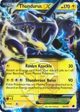 Lightly Played Thundurus-EX - 38/116 - Rare Holo EX Pokemon Plasma Freeze on eBay