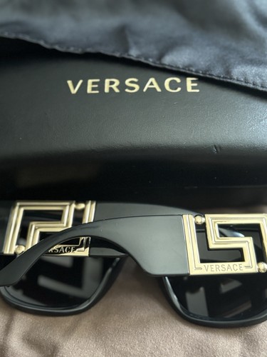 Versace VE4403 Sunglasses – Black Frame with Gold Accents