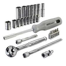 Zero Degree Sae Tool Set With Gearless Ratchet - 1/4In Drive , 27 Pc (38128)