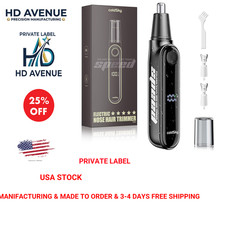 Ear Nose Hair Trimmer LED Display for Men Women Painless Facial Eyebrow USB