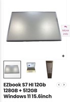 EZbook S7 HI 12Gb 128GB + 512GB Windows 11 15.6inch, Brand New