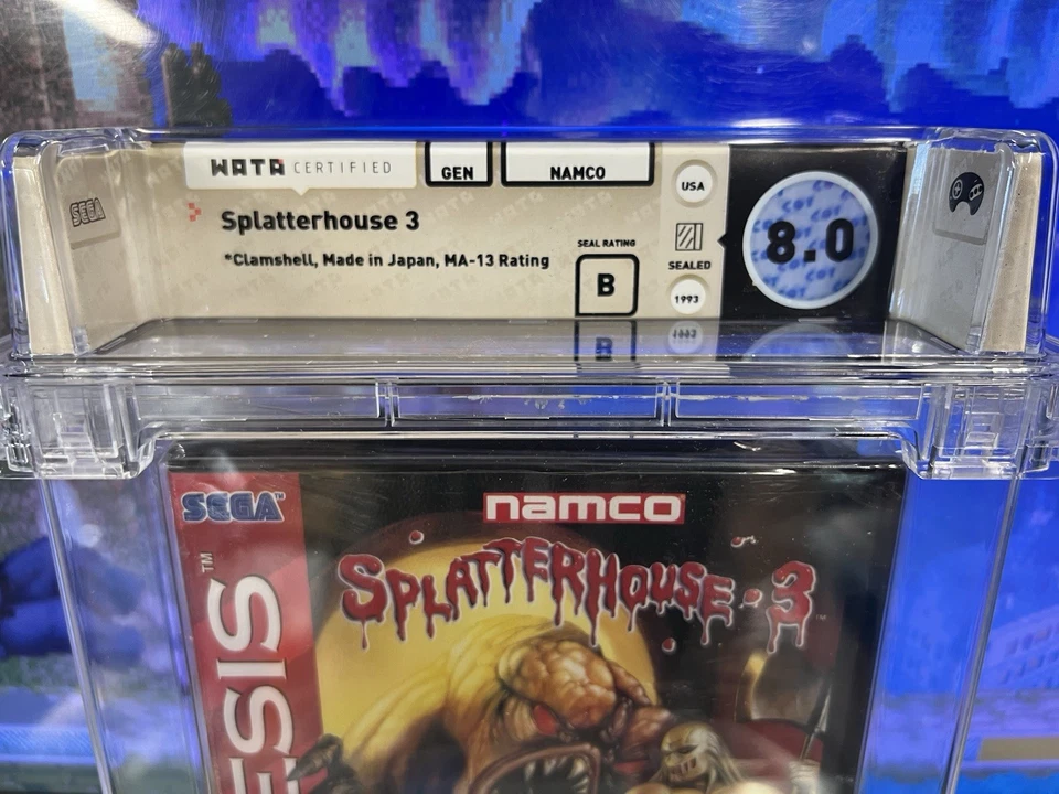 Sega Genesis Splatterhouse 3 1993 clasificación WATA 8,0 B sellado Foto 2 de 4