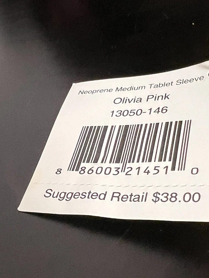 Vera Bradley - Neoprene Medium Tablet Sleeve Case - Olivia Pink Green Zipper - Image 4 of 4