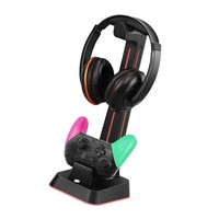 Controller Charging Station With Headphone Holder For Gamepad Gaming Accessories