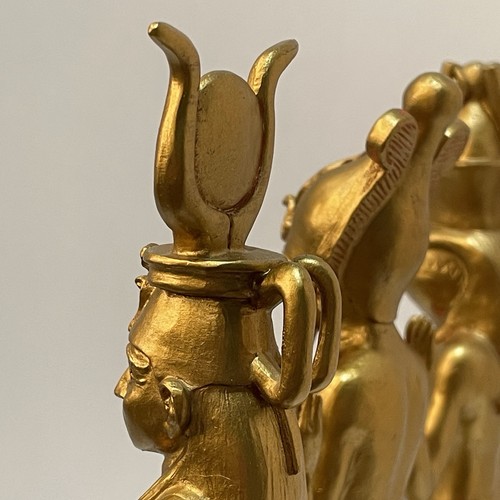 Triad of Osorkon Pendant Statue Horus + Osiris+ Isis Trinity Family 9” x 6.5” - Picture 17 of 17