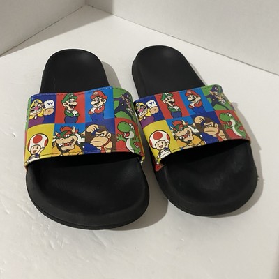 Men s Ground Up  Nintendo Mario Slide Sandals - Super Mario Shoes Size 11