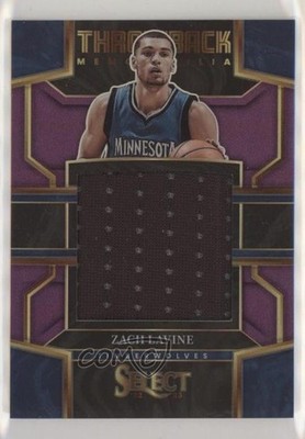 2022-23 Panini Select Throwback Memorabilia Purple Prizm 86/99 Zach LaVine 0lh