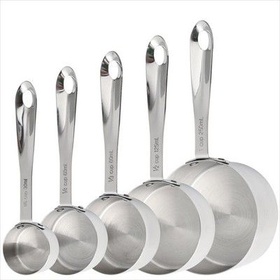 Measuring Cups Set of 5, Stainless Steel Measuring Cups Set, Kitchen Measurin...