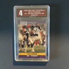 1990 Pro Set Rich Gannon #568 Minn. Vikings ROOKIE GI Graded 4 VG-EX #0000433