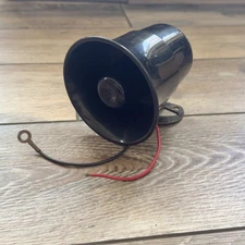 Vintage Suzuki DC 12V One Tone Car Security Alarm Siren Horn Black Loud Speaker