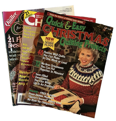 Christmas Quilting Magazines Lot of 3 Holiday Patterns Craft Guides