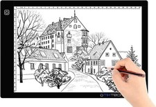 A4 Ultra-Thin Portable LED tracing Light Box Dimmable Brightness Black