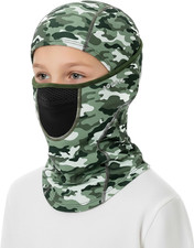 Kids Balaclava Ski with Breathable Holes, Windproof Fleece Full Face for Cold