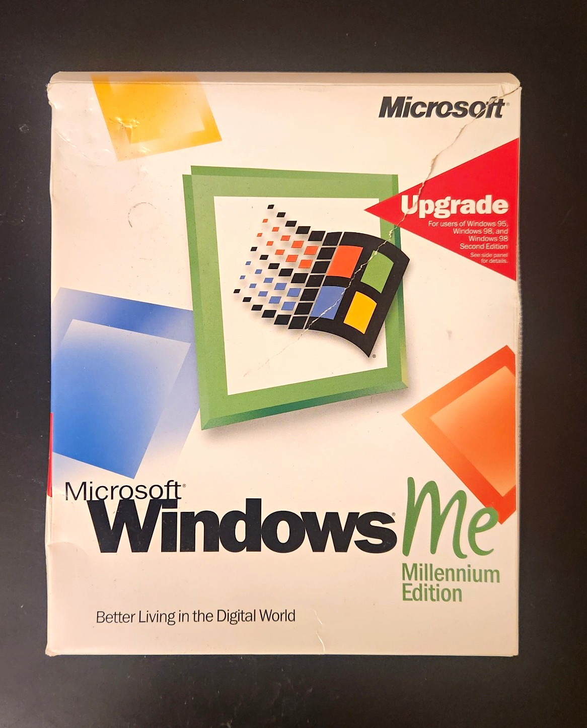 Microsoft Windows ME Millennium Edition Upgrade CD Big Box Manual Product Key