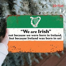 Vintage St. Patrick's Day Tin Metal Signs Home D cor 8x12 Wall Rustic Green Sham