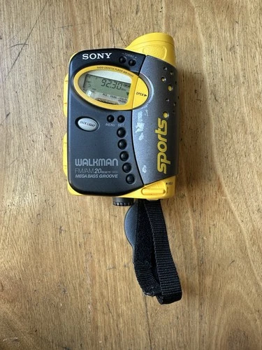 VINTAGE SONY Walkman Sports Yellow WM-FS593 AM/FM Cassette Player Rare
