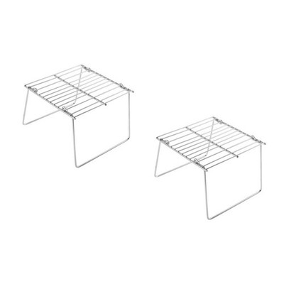 2 Pieces Grill Aus Rostfreiem Stahl Kleiner Tragbarer Grillenzubehör