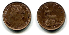 Farthing Großbritannien 1886, Victoria   Bronze