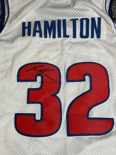 New Listing#32 Rip Hamilton Signed Pistons Jersey | NBA | Detroit Pistons |READ DESCRIPTION