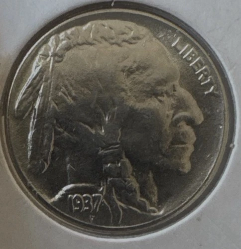 1937 D 3 LEGGED BUFFALO NICKEL VERY FINE - XF ORIGINAL RARE  ERROR