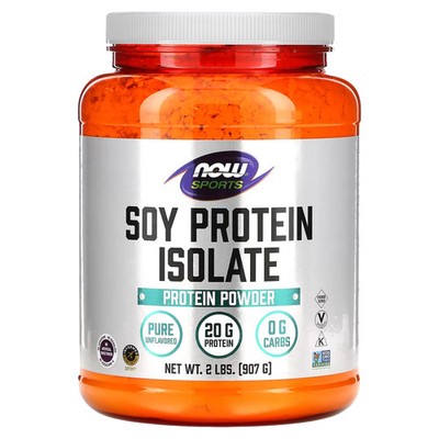 2 X Now Foods, Sports, Soy Protein Isolate, Natural Unflavored, 2 lbs (907 g)