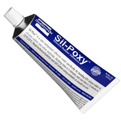 SIL-Poxy  Rubber Silicone Adhesive, 0.3 oz Tube   Flexible RTV Silicone Glue ...