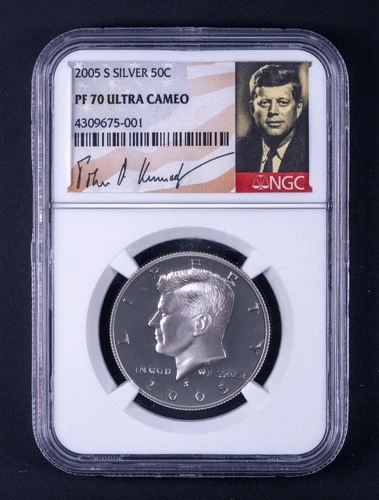 2005-S Silver Kennedy Half Dollar Proof NGC PF70 Ultra Cameo BB001