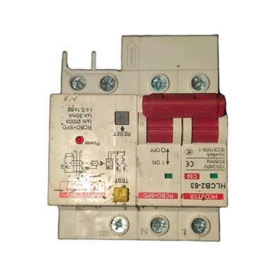 Hooxtar HLGB2-63 RBO+SPD Main Breaker 63A 120/240V 2-Pole Surge Protection