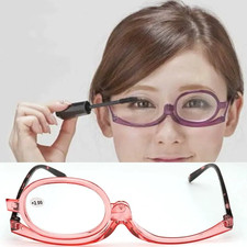 New Rotating Magnifying Makeup Reading Glasses For Women Folding Clamshell
