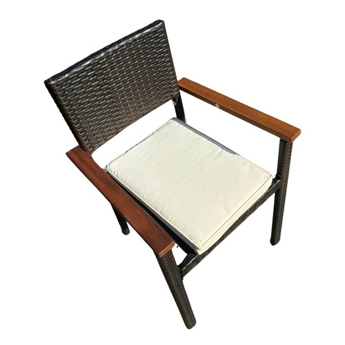 7 Piece Wicker Garden Furniture Set Patio Dining Set Outdoor Table Chairs Set - Picture 10 of 11