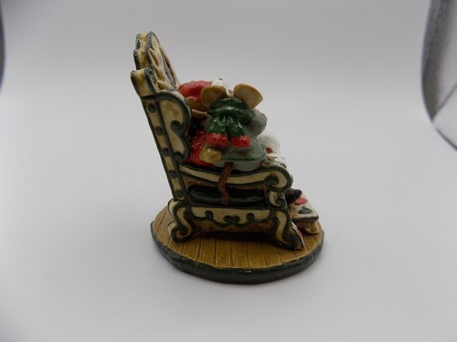 Wee Forest Folk M-203 A Christmas Wish Green Chair 1995 Retired 2007 A Petersen - Imagen 5 de 8
