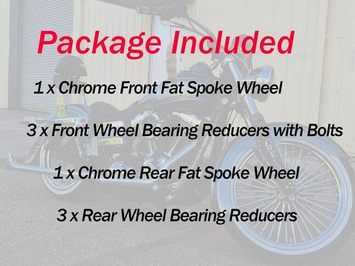 21x3.5 18x3.5 Fat Spoke Wheels Rims For Harley Softail Heritage Classic Custom - Picture 11 of 12