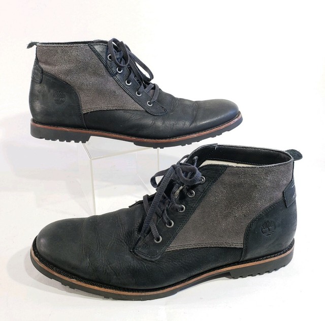 Timberland Men's Black TwoTone Suede Shoes Sz 11.5 Defender Repellent System eBay
